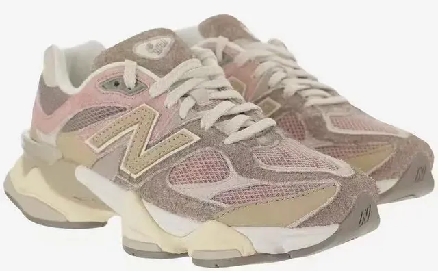 New Balance Tênis Chunky Bege Rosa Sola Intermediária Material Misto Parte Superior 4