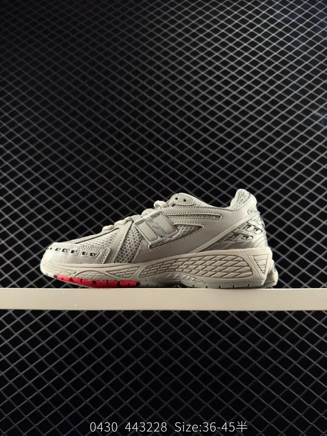 New Balance M1906 حذاء رياضي بيج أحمر مع شبكية متعددة الطبقات وصناعي علوية وسيبول cushion midsole حذاء chunky 6