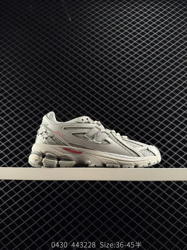 New Balance M1906 حذاء رياضي بيج أحمر مع شبكية متعددة الطبقات وصناعي علوية وسيبول cushion midsole حذاء chunky 7
