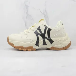 New Era Beige Black Sole Oversized NY Logo Chunky Sneakers