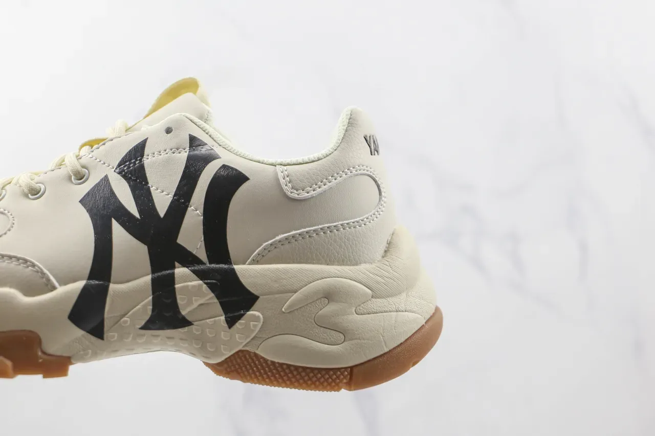 New Era Chaussures Chunky Beige Semelle Noire Oversized NY Logo 7