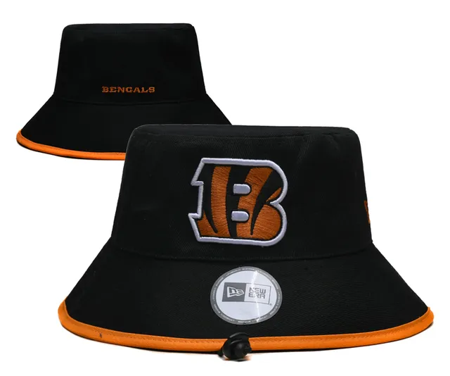 New Era Chicago Bulls কালো লাল এমব্রয়ডারি টিম লোগো কনট্রাস্টিং ট্রিম বকেট হ্যাট 4