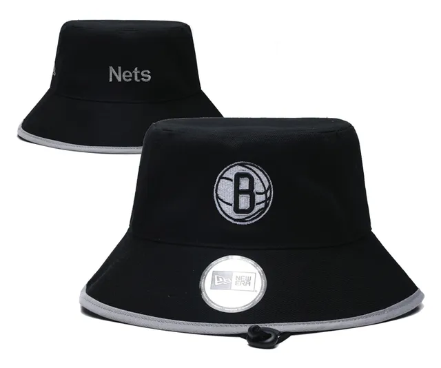 New Era Chicago Bulls কালো লাল এমব্রয়ডারি টিম লোগো কনট্রাস্টিং ট্রিম বকেট হ্যাট 15