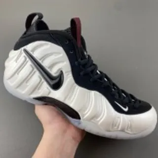 Nike Air Foamposite One सफेद काला मरून बास्केटबॉल जूते
