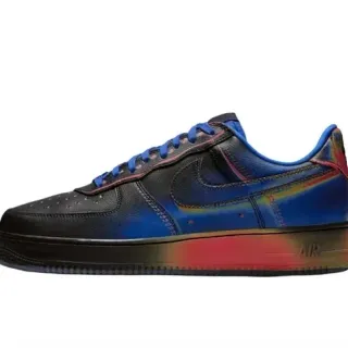 Nike Air Force 1 Chaussures lifestyle noires bleues rouges dégradé iridescent
