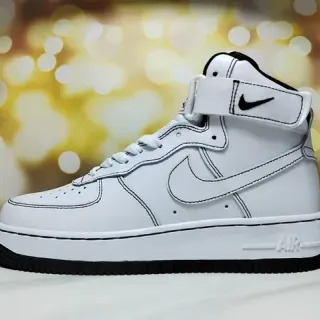 Nike Air Force 1 عالية أبيض أسود سنيكرز أسلوب الحياة