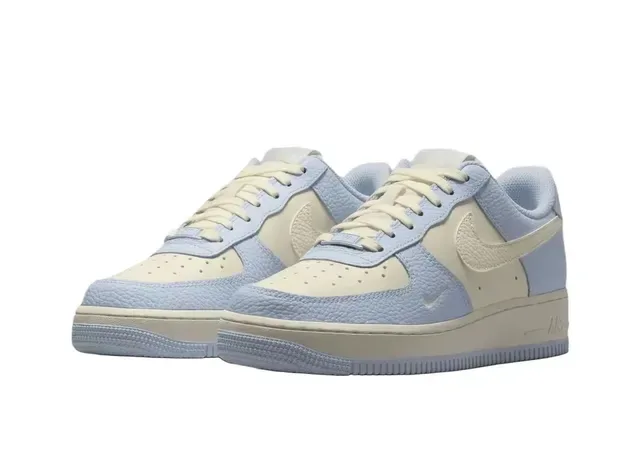 Nike Air Force 1 Light Blue and Cream Lifestyle Sneakers 5