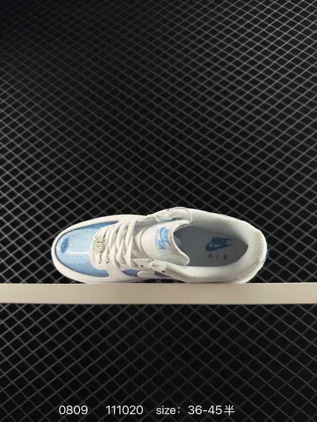 Nike Air Force 1 Low White and Translucent Blue Lifestyle Sneakers 6