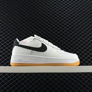 Nike Air Force 1 Low أبيض أسود غوم حذاء أسلوب حياة