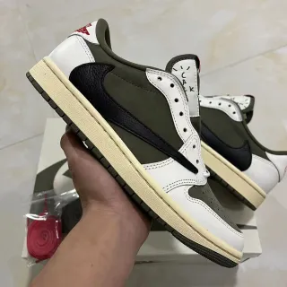 Nike Air Jordan 1 Low Olive Travis Scott تعاون أسلوب حياة أحذية رياضية