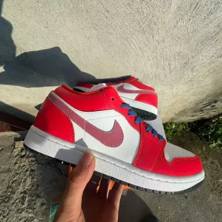 Nike Air Jordan 1 Low Red White Pink Navy Lifestyle Sneakers