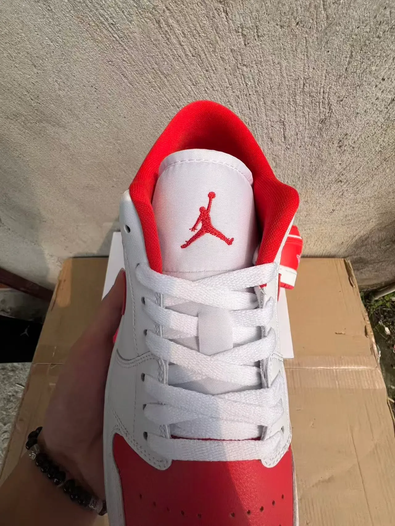 Nike Air Jordan 1 White Red Lifestyle Sneakers 4