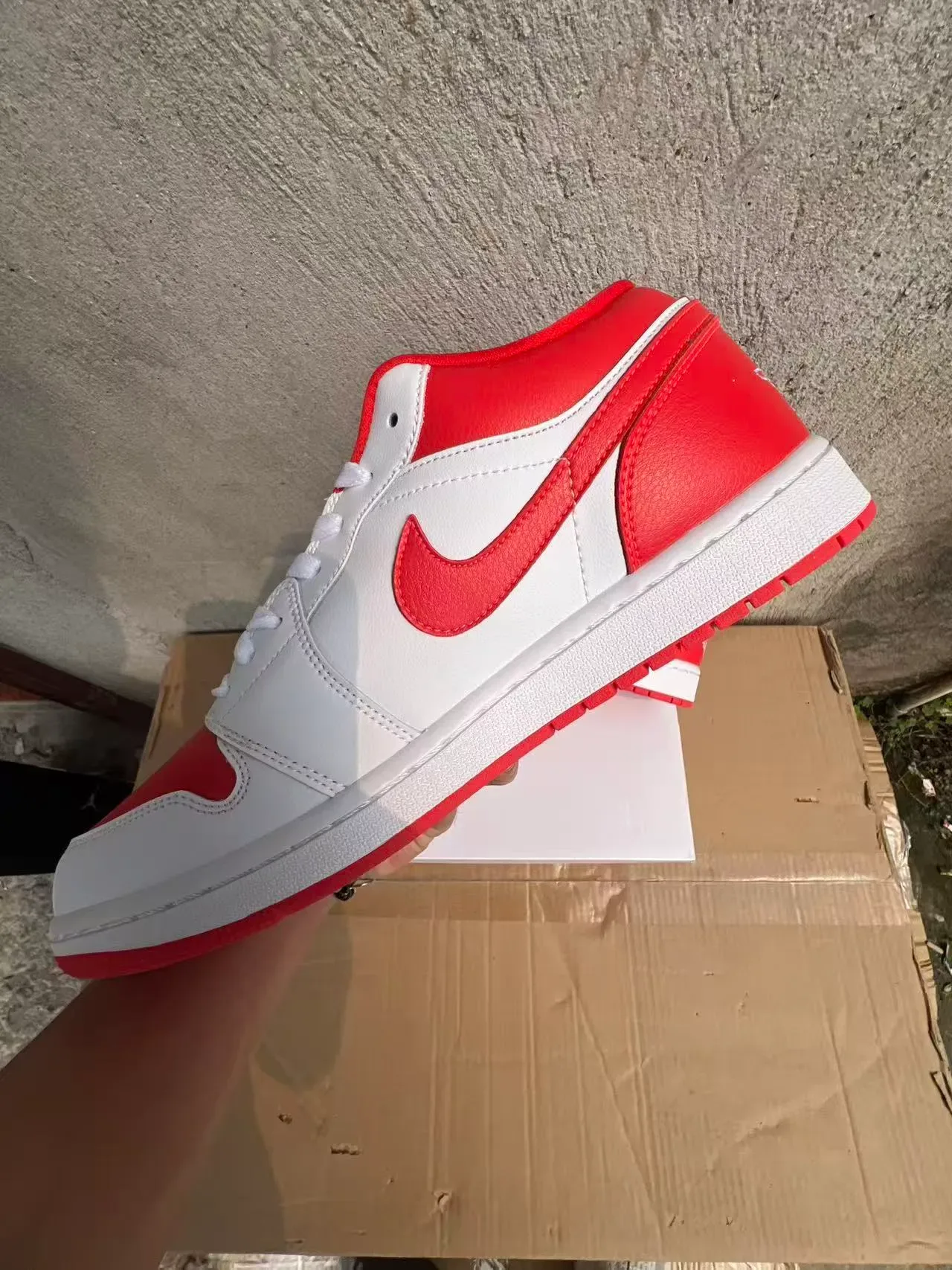 Nike Air Jordan 1 White Red Lifestyle Sneakers 5