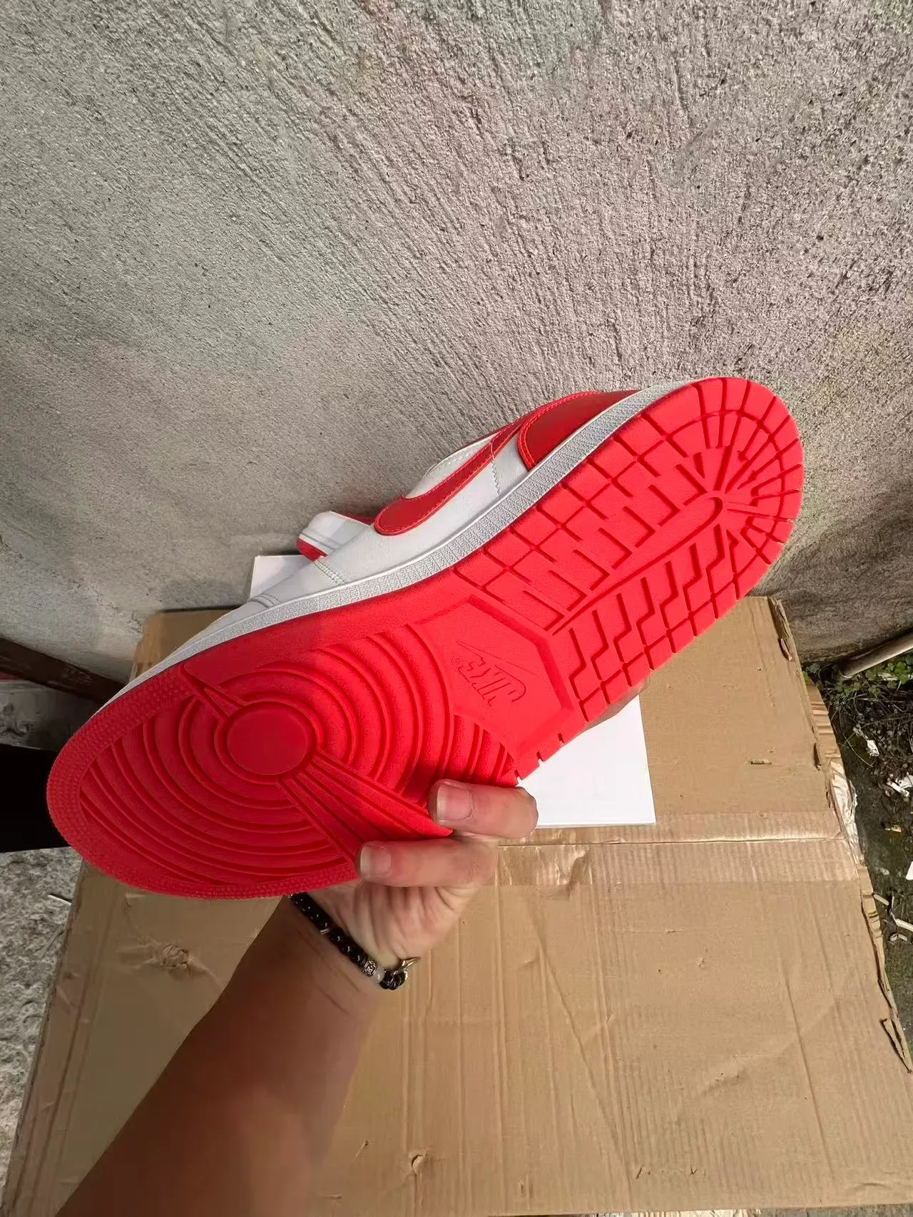 Nike Air Jordan 1 White Red Lifestyle Sneakers 6