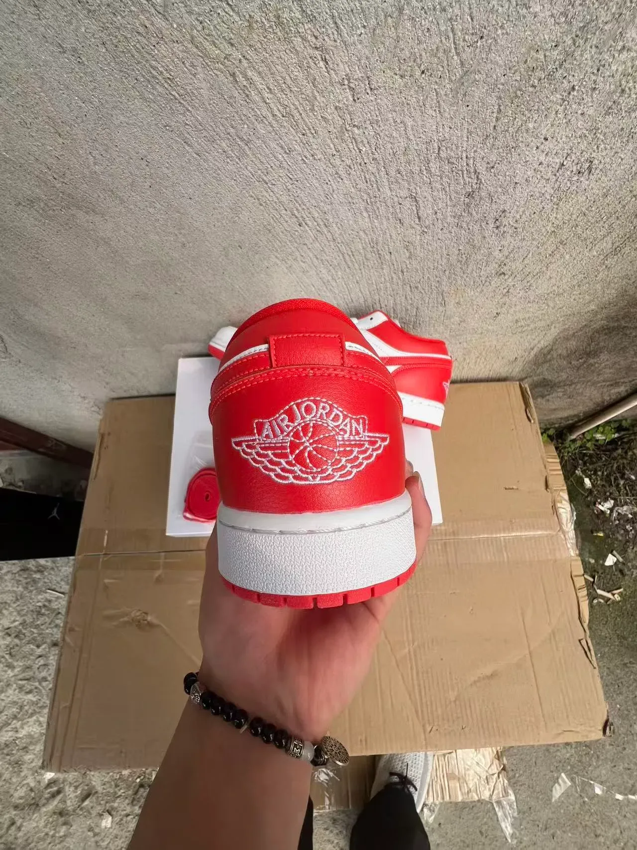 Nike Air Jordan 1 White Red Lifestyle Sneakers 8