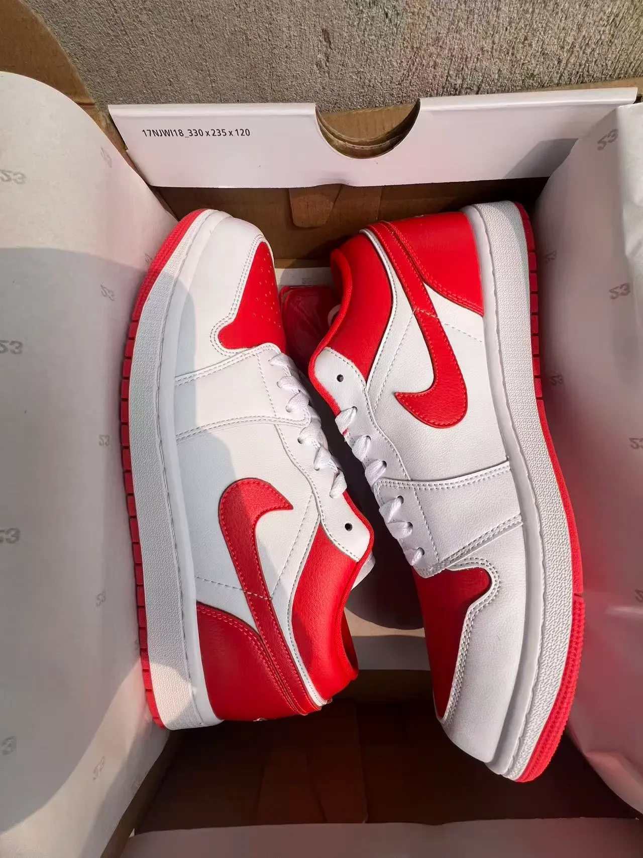 Nike Air Jordan 1 White Red Lifestyle Sneakers 9