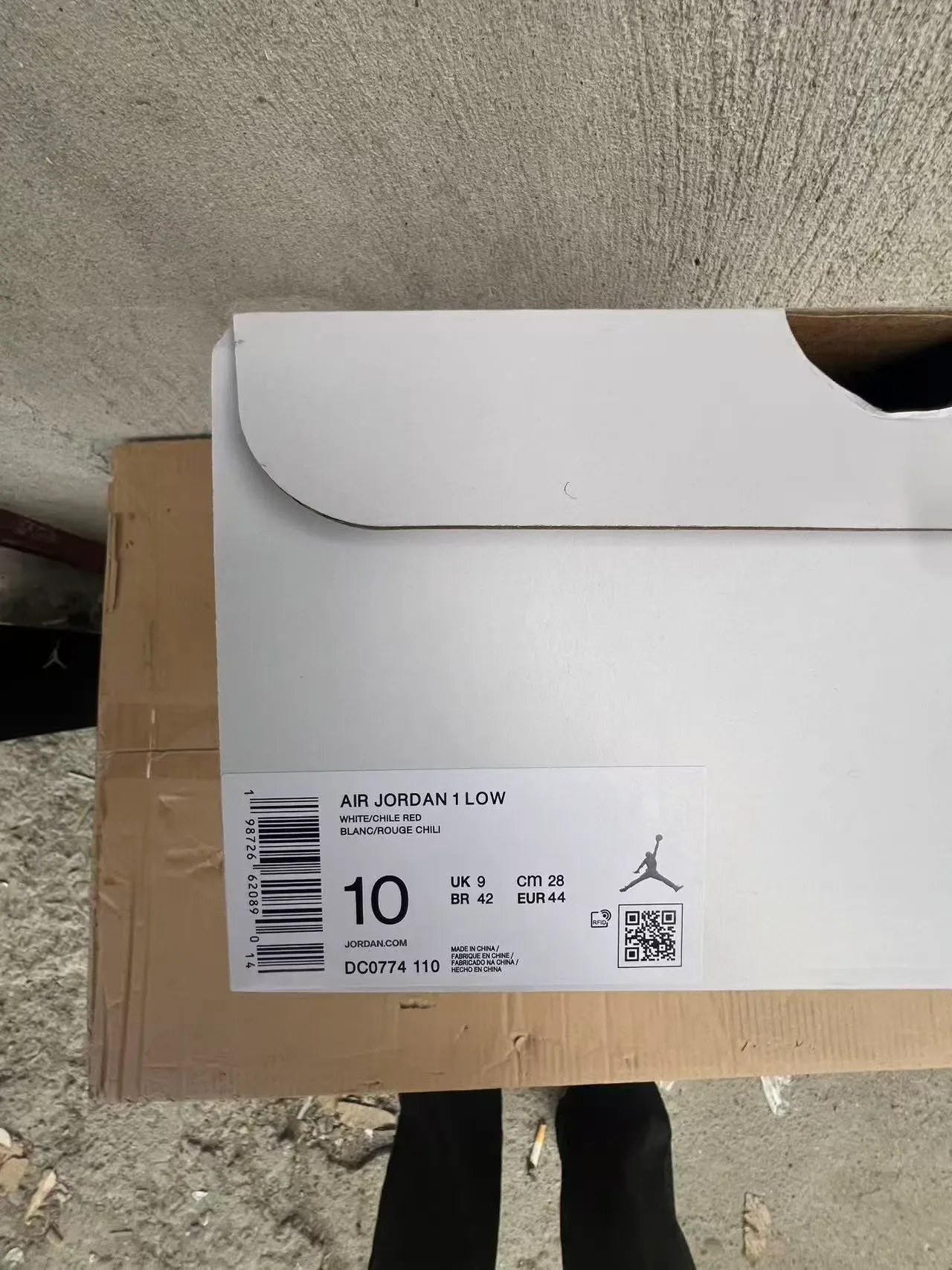 Nike Air Jordan 1 White Red Lifestyle Sneakers 10