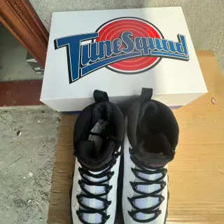 Nike Air Jordan 11 Tune Squad White Black Blue Basketball Shoes