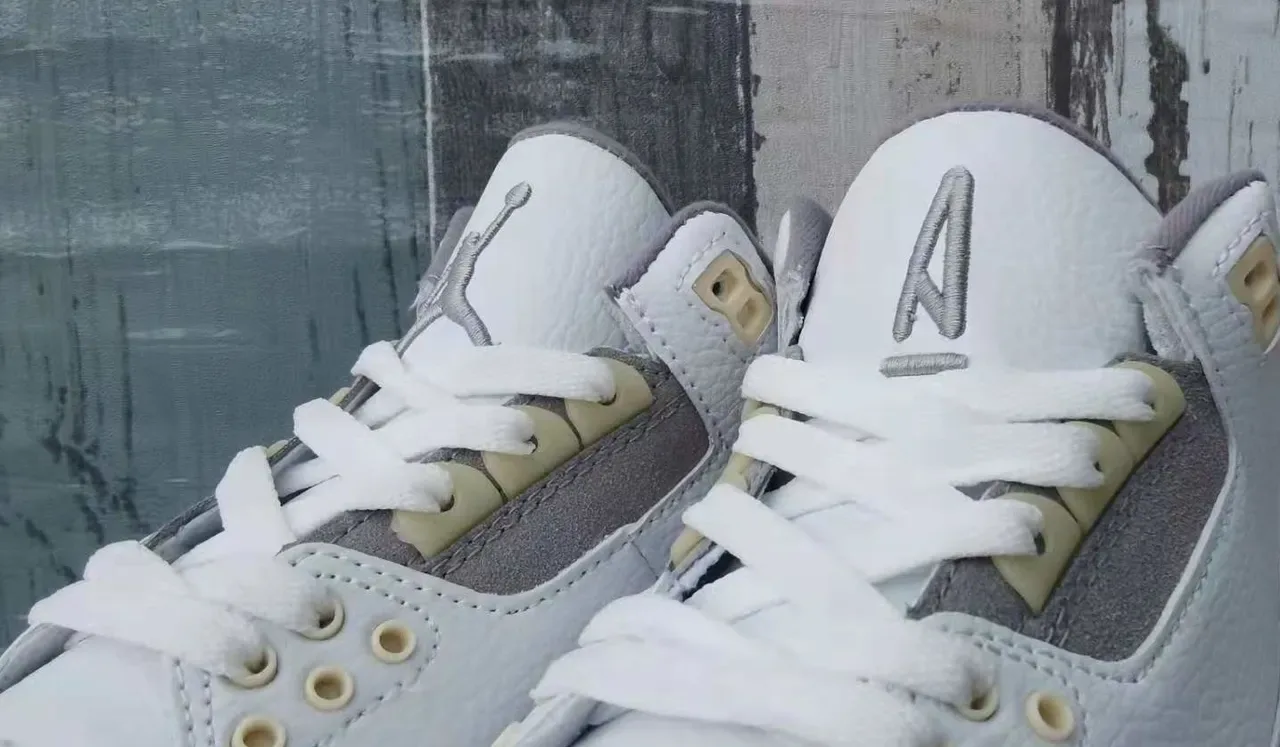 Nike Air Jordan 3 White Gray Elephant Basketball Shoes 2