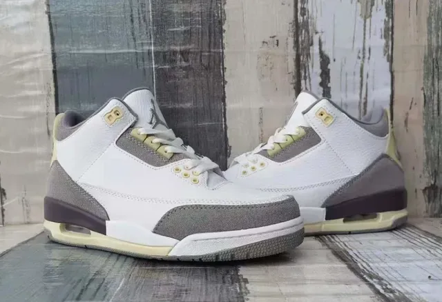 Nike Air Jordan 3 White Gray Elephant Basketball Shoes 3