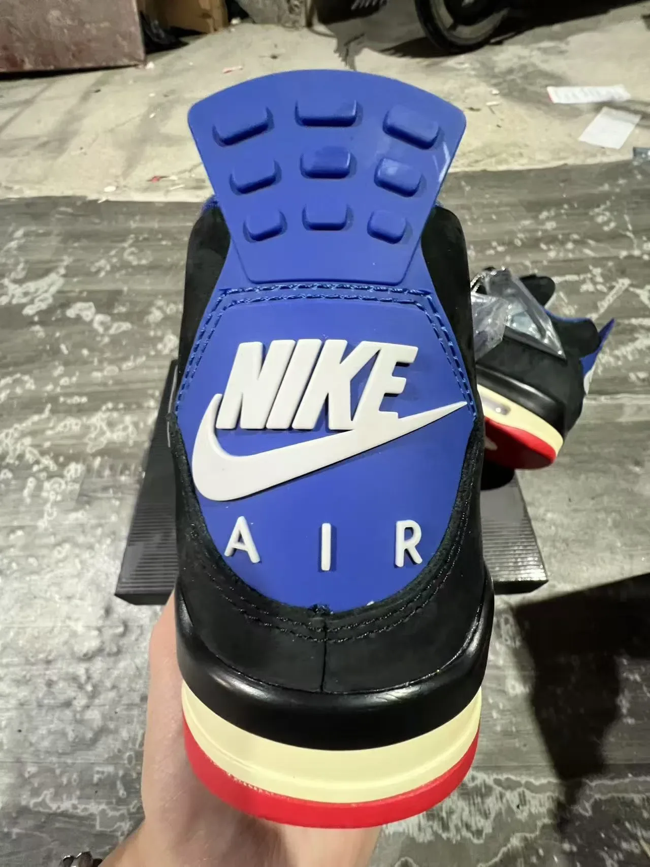 Nike Air Jordan 4 Negro Azul Royal Rojo Zapatillas de Baloncesto 8