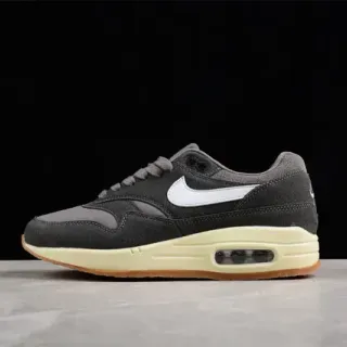 Nike Air Max 1 Gris Foncé Blanc Crème Gomme Sneakers Lifestyle