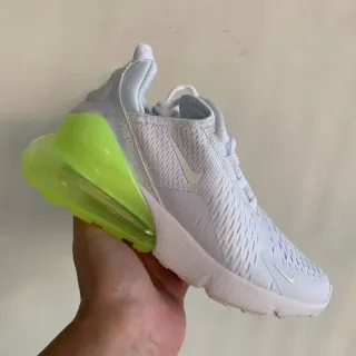 Nike Air Max 270 أبيض وأخضر نيون حذاء رياضي أسلوب حياة