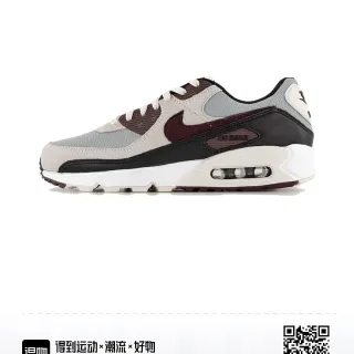 Nike Air Max 90 Beige Maroon Black أحذية رياضية للأسلوب الحياتي