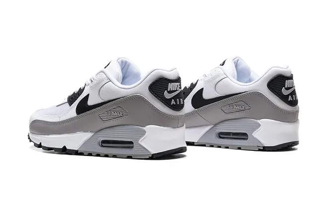 Nike Air Max 90 White Gray Black Lifestyle Sneakers 3