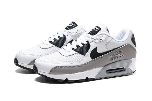 Nike Air Max 90 White Gray Black Lifestyle Sneakers 5