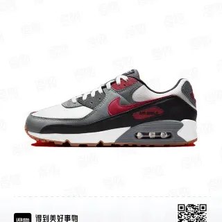 Nike Air Max 90 أبيض رمادي أحمر سنيكرز أسلوب حياة
