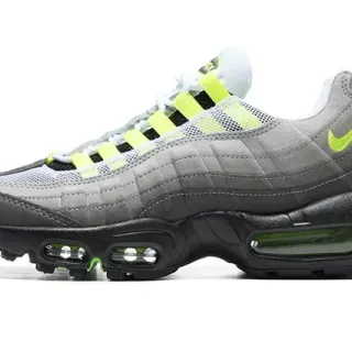Nike Air Max 95 رمادي وأخضر نيون حذاء رياضي نمط حياة