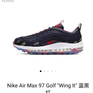 نايك إير ماكس 97 غولف "ويغ إيت" بحري أحمر حذاء أسلوب حياة