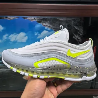 Nike Air Max 97 أبيض وأصفر نيون أحذية رياضية أسلوب حياة