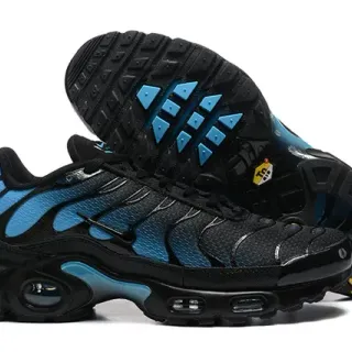 Nike Air Max Plus أسود وأزرق موجة أحذية رياضية أسلوب حياة