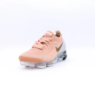 Nike Air VaporMax Flyknit أحذية أسلوب حياة خوخي ميتاليك ذهبي