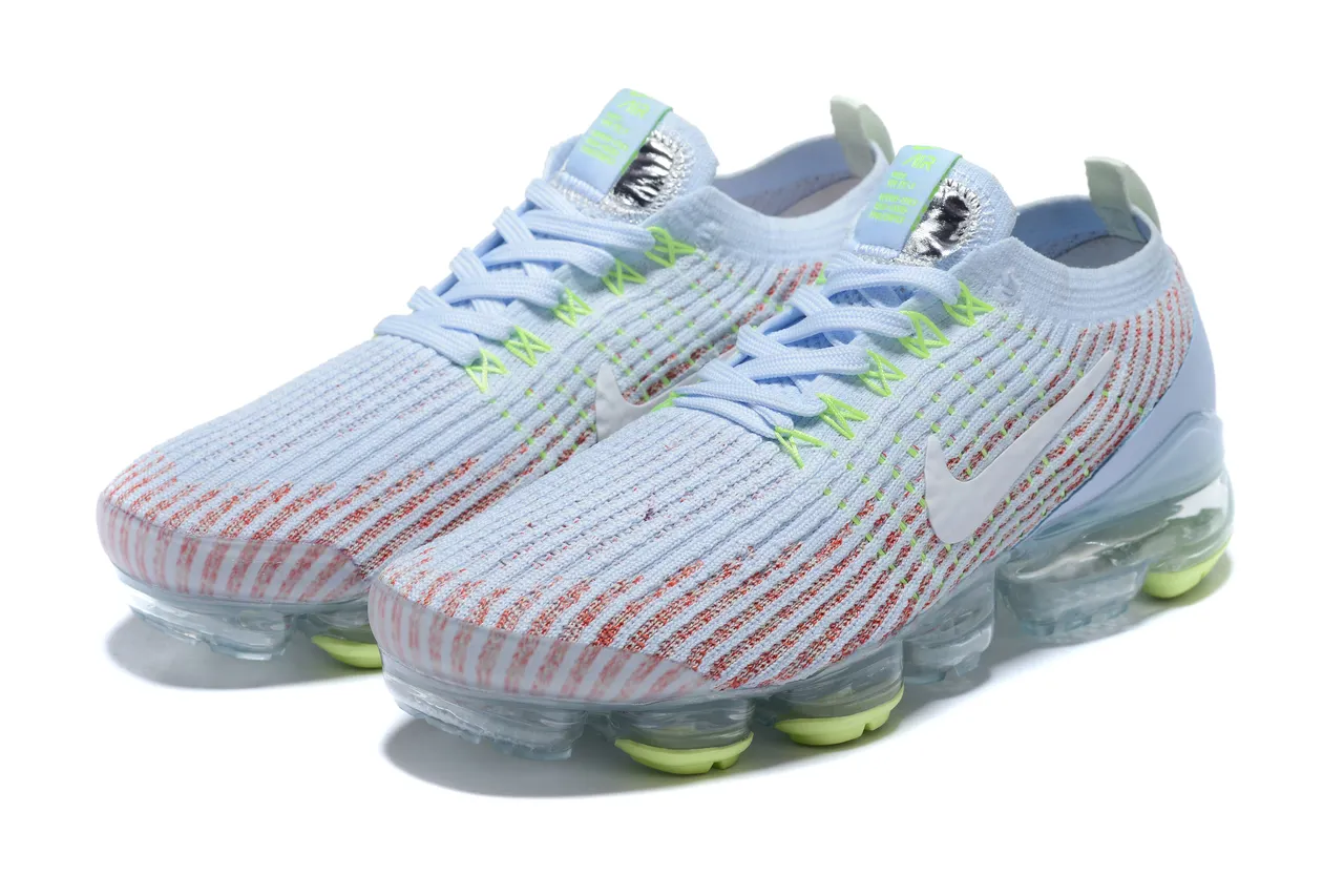 Nike Air VaporMax Light Blue Coral Neon Running Shoes 3