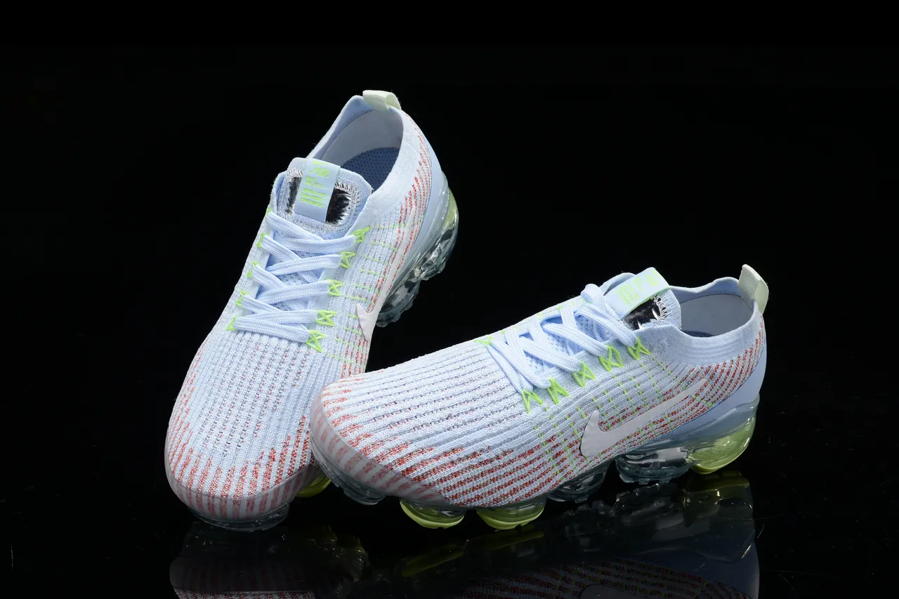 Nike Air VaporMax Light Blue Coral Neon Running Shoes 10