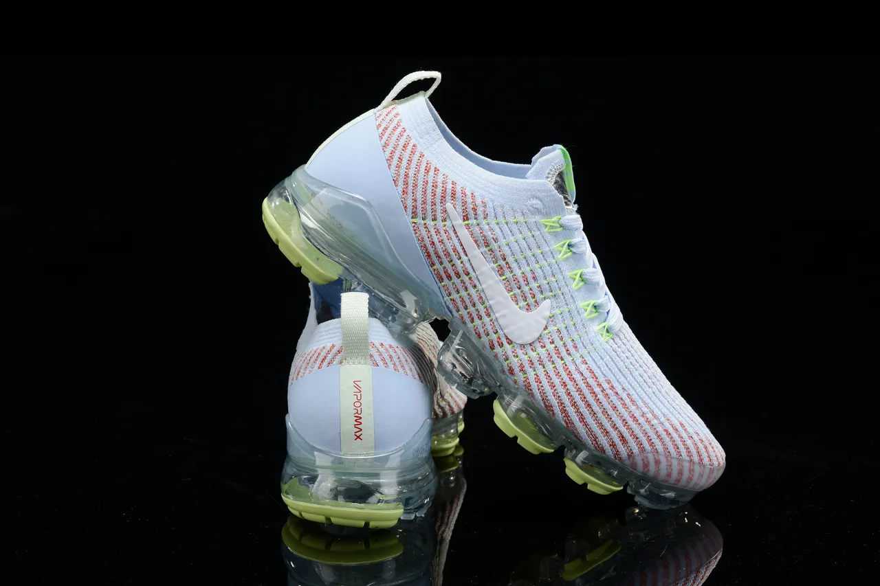 Nike Air VaporMax Light Blue Coral Neon Running Shoes 11