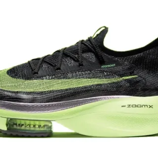 Nike Air Zoom Alphafly ब्लैक लाइम ग्रीन रनिंग जूते