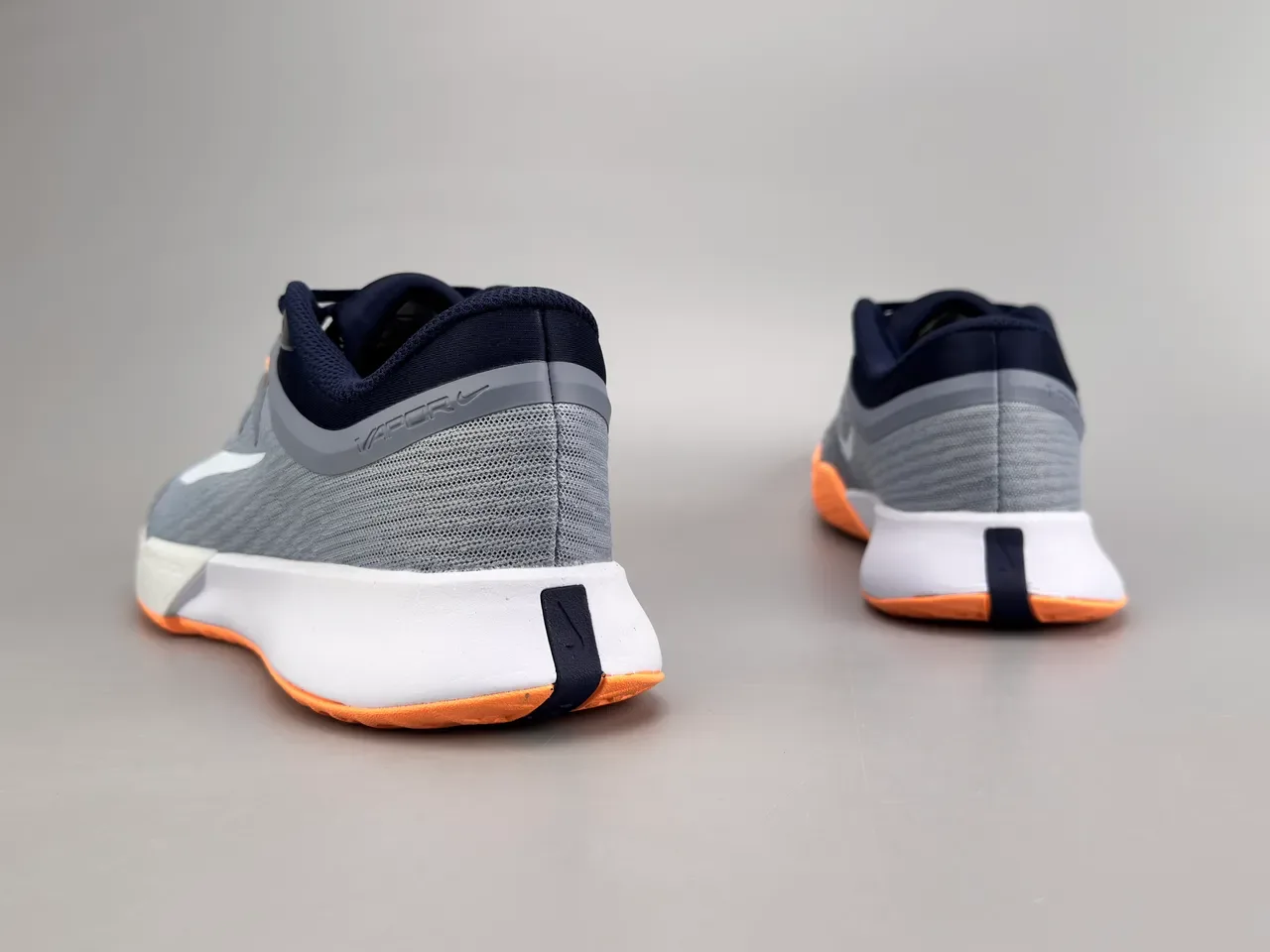 Nike Air Zoom Vapor Gray Navy Orange Running Shoes 7