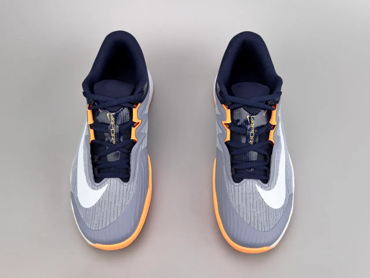 Nike Air Zoom Vapor Gray Navy Orange Running Shoes 9