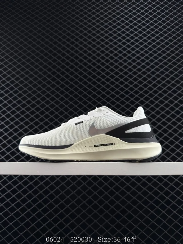 Nike Air Zoom White Black Mesh Upper Heel Counter Running Shoes 6