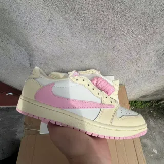 Nike بيج وردي لوتوب سيلويت بناء جلد طبقي ستايل حياة سنيكرز