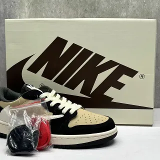 Nike أحذية رياضية أسود وبيج منخفضة العلوي سويد جلد بانيلد أسلوب حياة