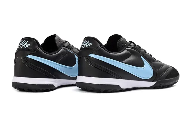 Nike Black Blue Low-Top Synthetic Upper Artificial-Grass Soccer Shoes 5