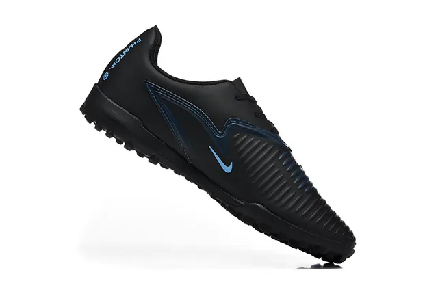 Nike Black Blue Synthetic Upper Low-Cut Silhouette Turf Soccer Shoes 5