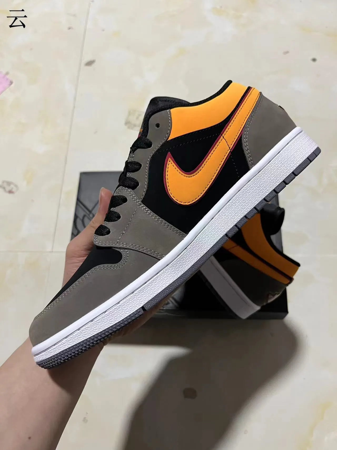 Nike Black Orange Low-Top Cupsole Sneakers 5