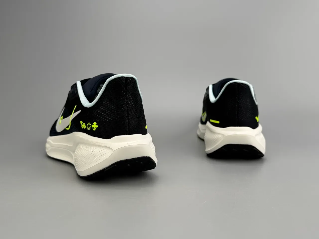 Nike Black Yellow Engineered Mesh Upper Air Zoom Forefoot Unit Running Shoes 6