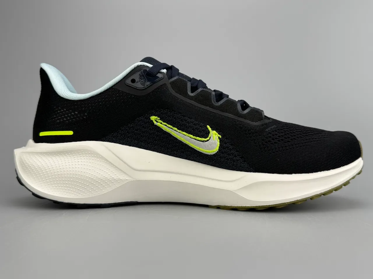 Nike Black Yellow Engineered Mesh Upper Air Zoom Forefoot Unit Running Shoes 10